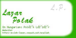 lazar polak business card